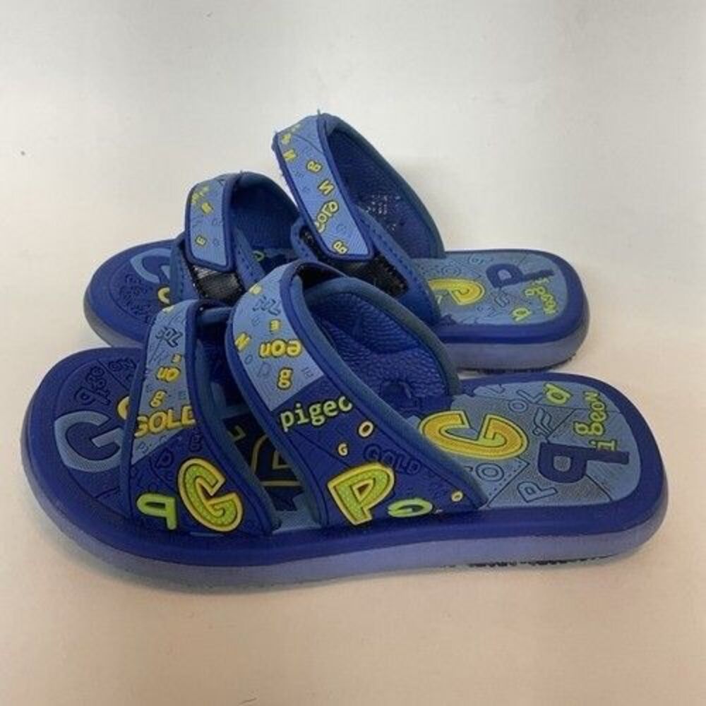 G.P Navy Blue Lightweight Slip On Slides‎ Sandals Little Boys Size 28